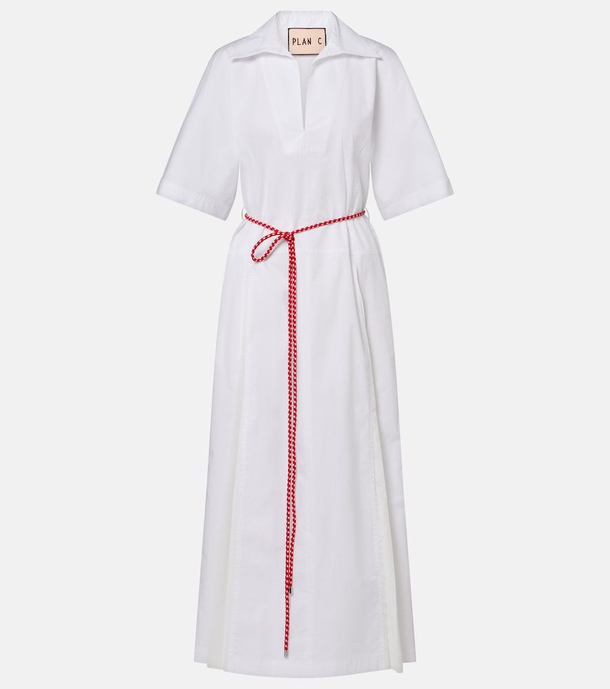 Hemdblusenkleid aus einem Baumwollgemisch