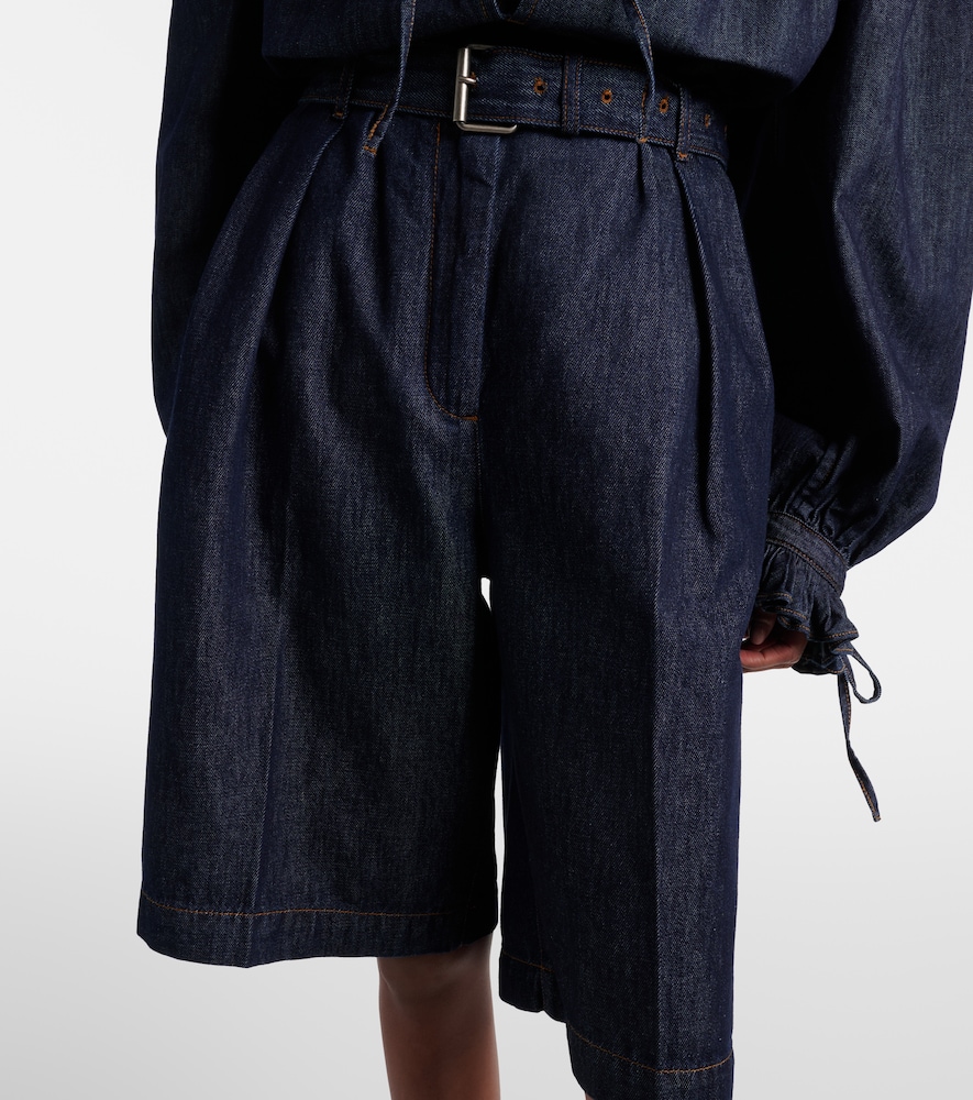  Dries Van Noten Dries Van Noten Pleated Denim Shorts 