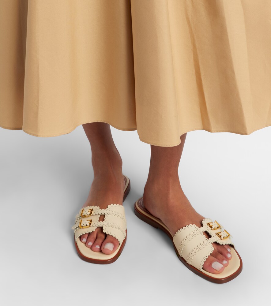 Zimmermann Goldie leather slides