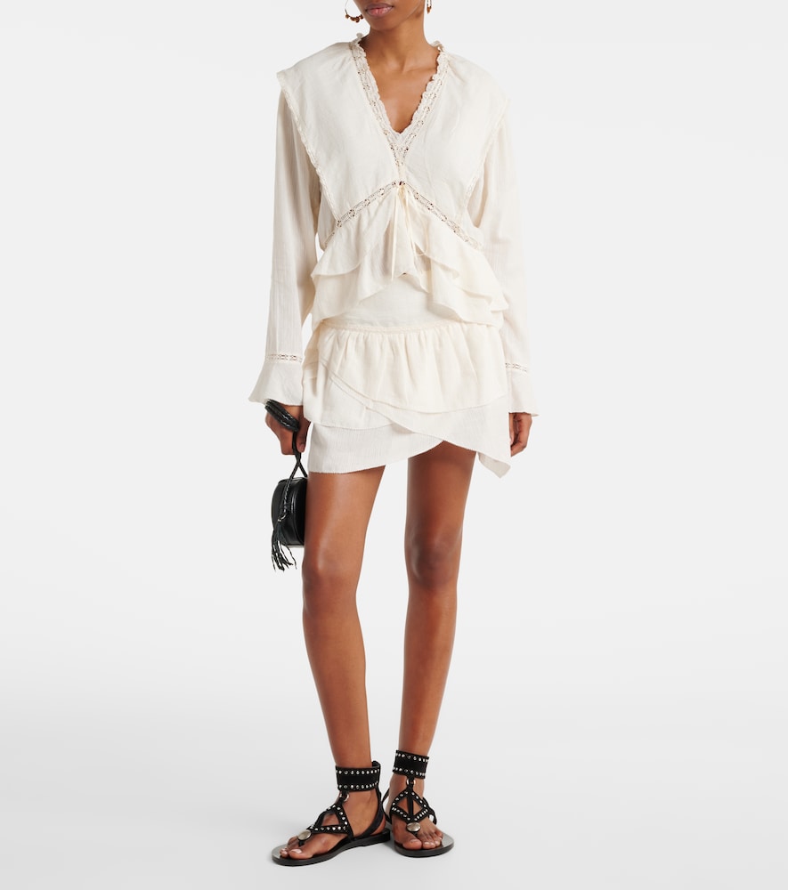 Marant Etoile Dejha cotton and linen-blend miniskirt