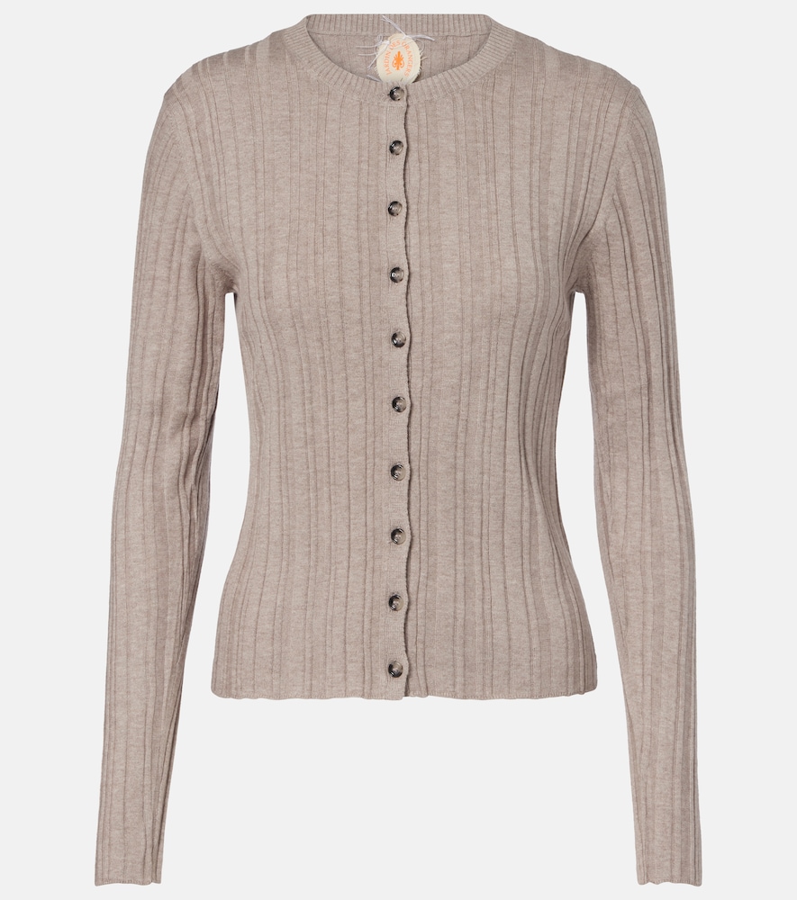 Jardin des Orangers Cotton, silk, and cashmere cardigan