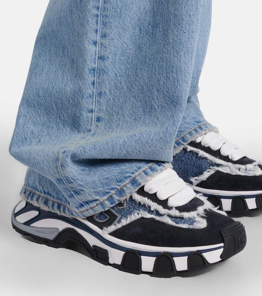 Dolce & Gabbana Runner distressed denim sneakers