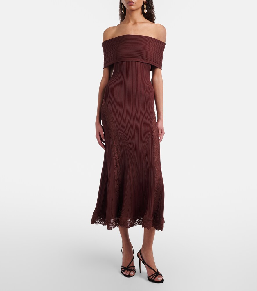  Self-portrait Self-portrait Midikleid Mit Spitze 