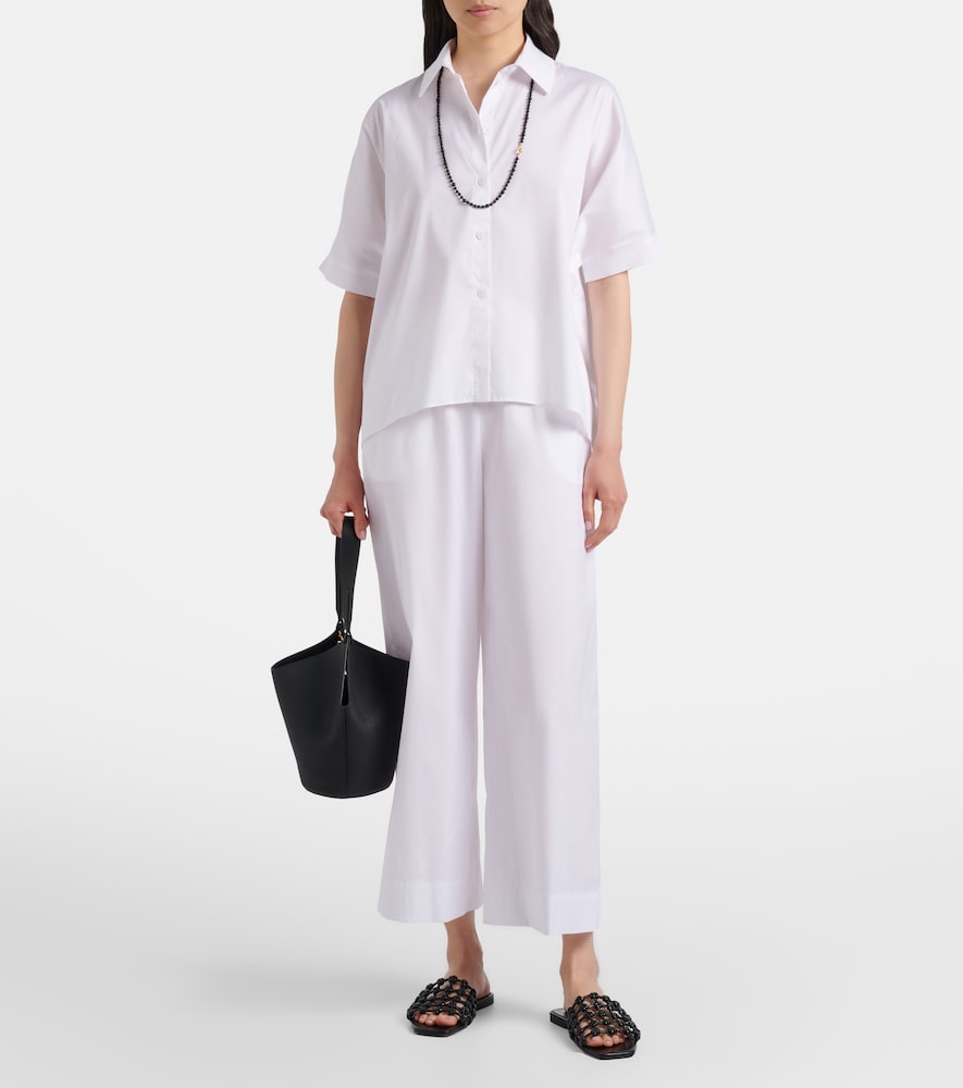 Max Mara Pece cropped cotton-blend wide-leg pants