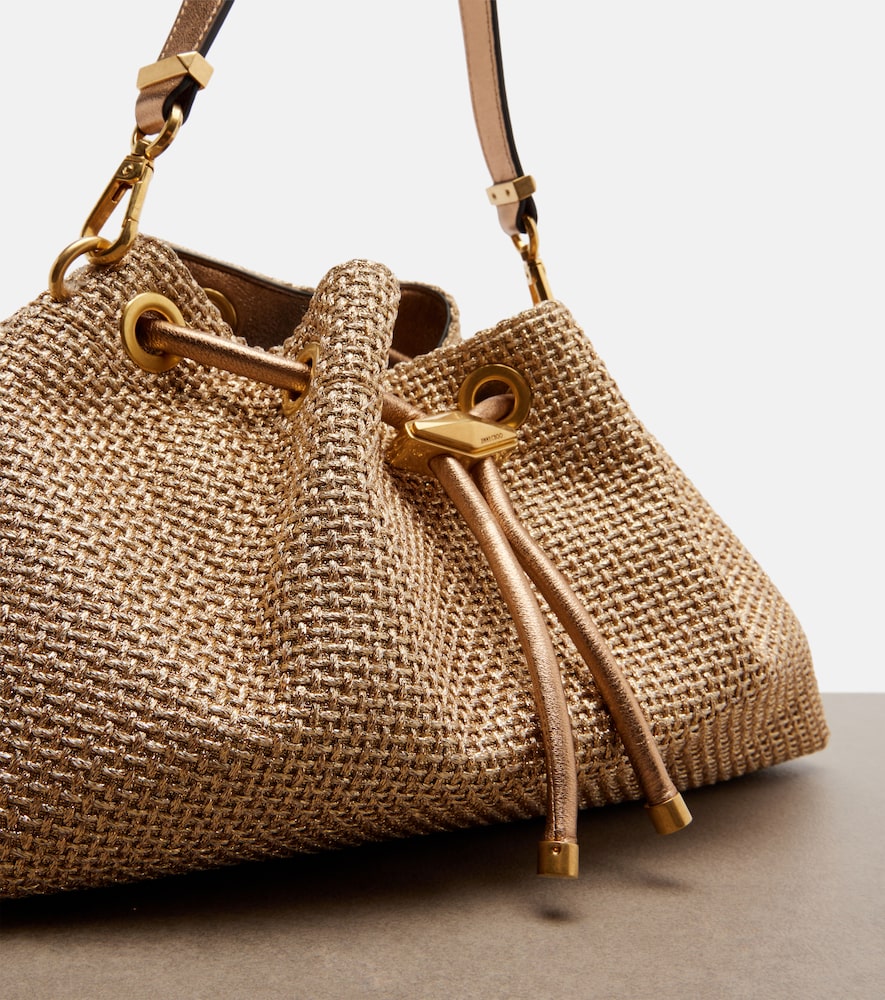  Jimmy Choo Jimmy Choo Cinch Small Raffia-effect Tote Bag 