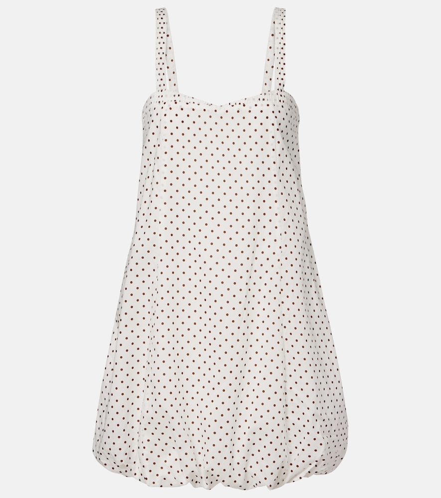 Posse Sky polka-dot balloon minidress