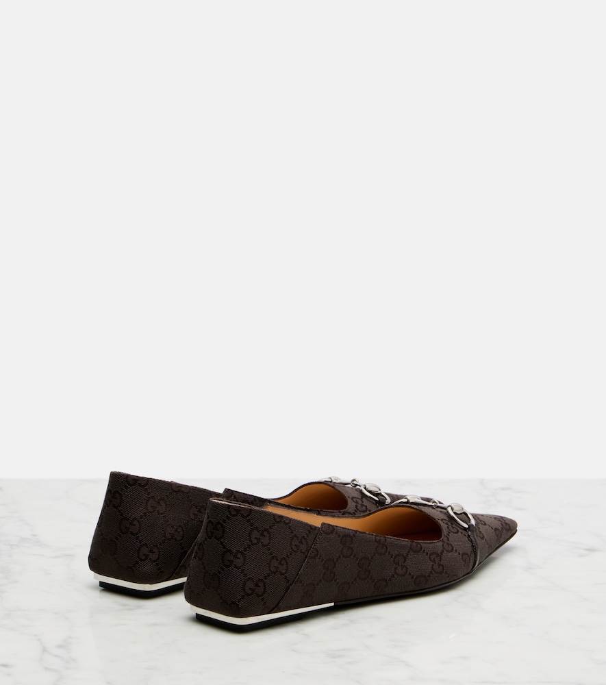  Gucci Gucci Ballerinas Vittoria Gg Aus Canvas 