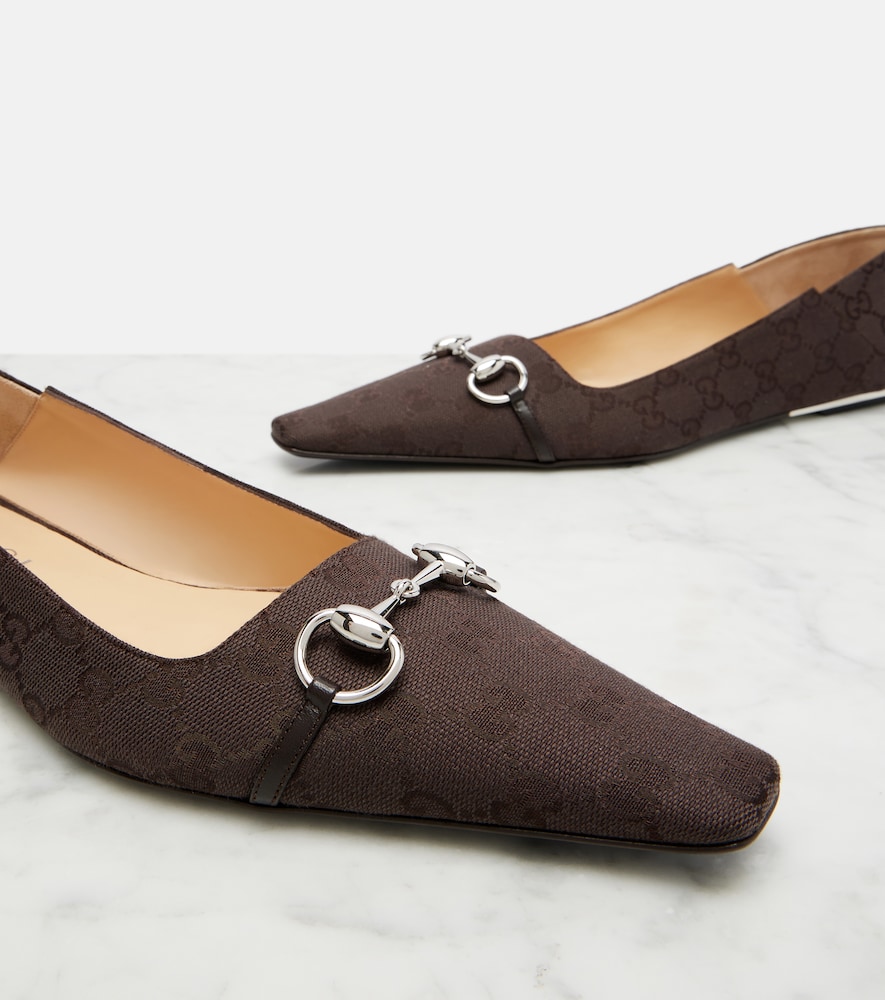  Gucci Gucci Ballerinas Vittoria Gg Aus Canvas 