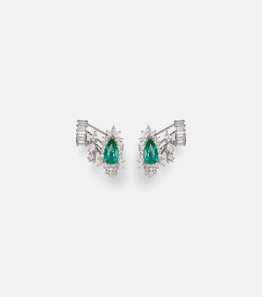 Ohrringe Reign Supreme aus 18kt Gold mit Diamanten und Smaragd