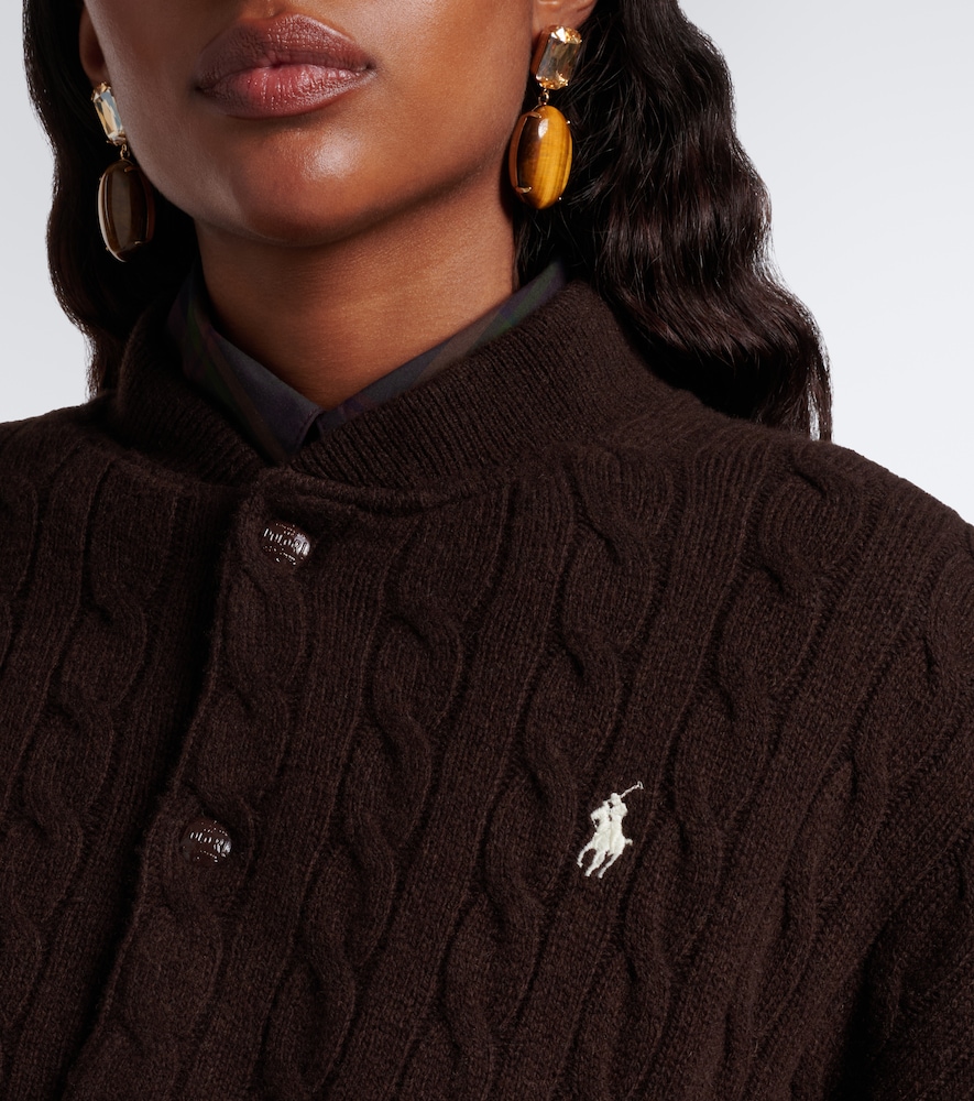 Polo Ralph Lauren Cable-Knit Wool And Cashmere Bomber Jacket