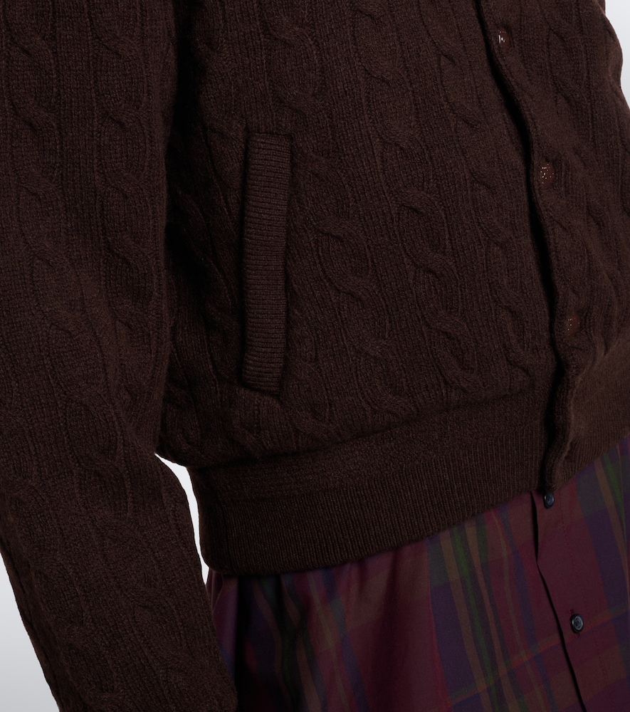 Polo Ralph Lauren Cable-Knit Wool And Cashmere Bomber Jacket