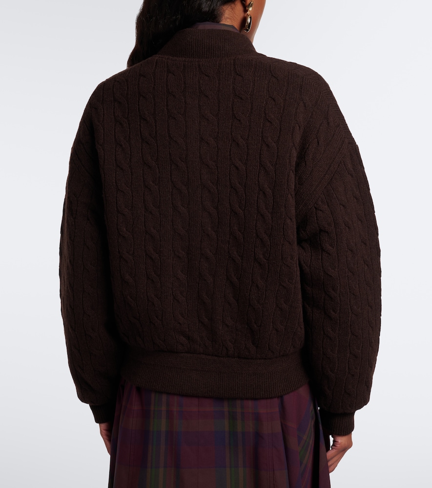 Polo Ralph Lauren Cable-Knit Wool And Cashmere Bomber Jacket