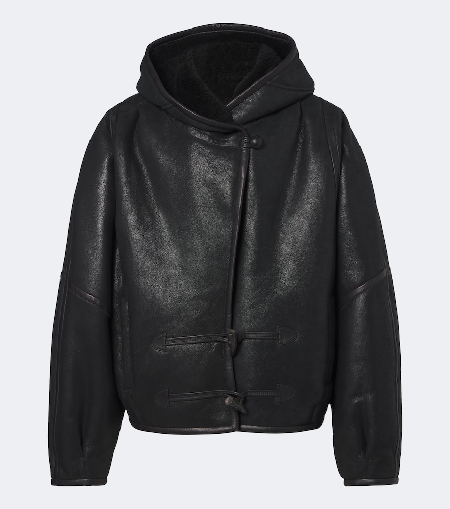 Isabel Marant Giacca Amiel in pelle con cappuccio