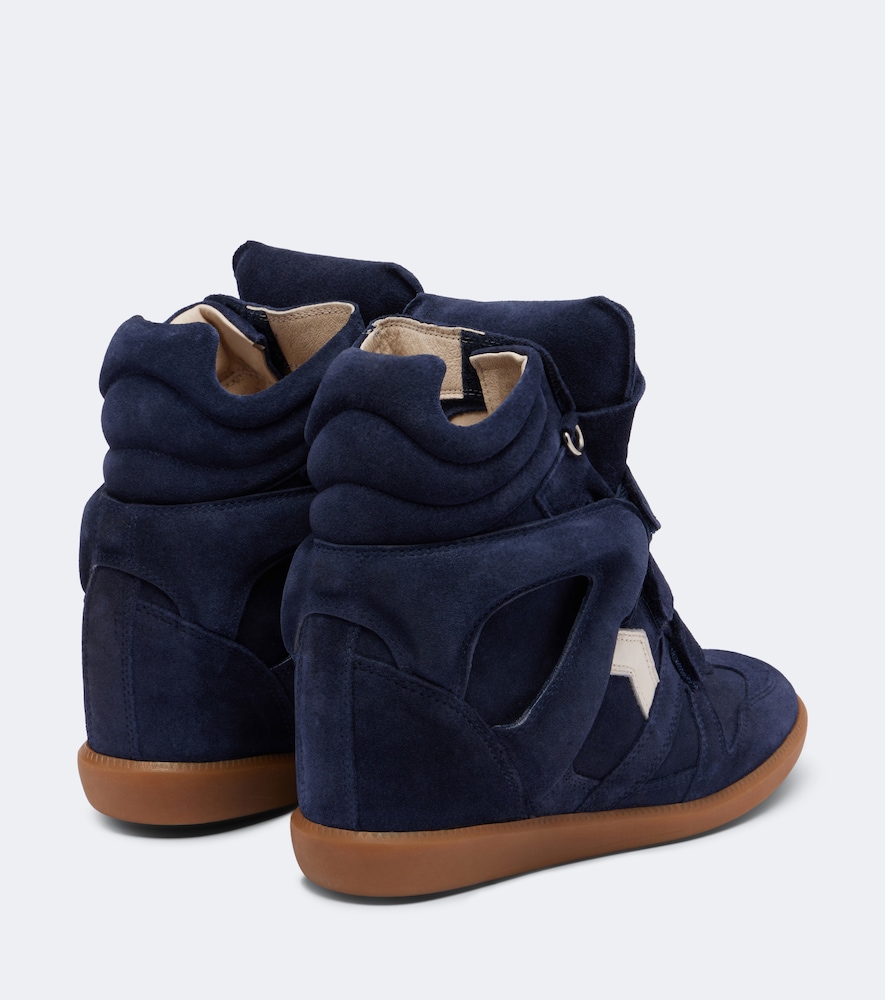Beckett Leather And Suede Wedge Sneakers