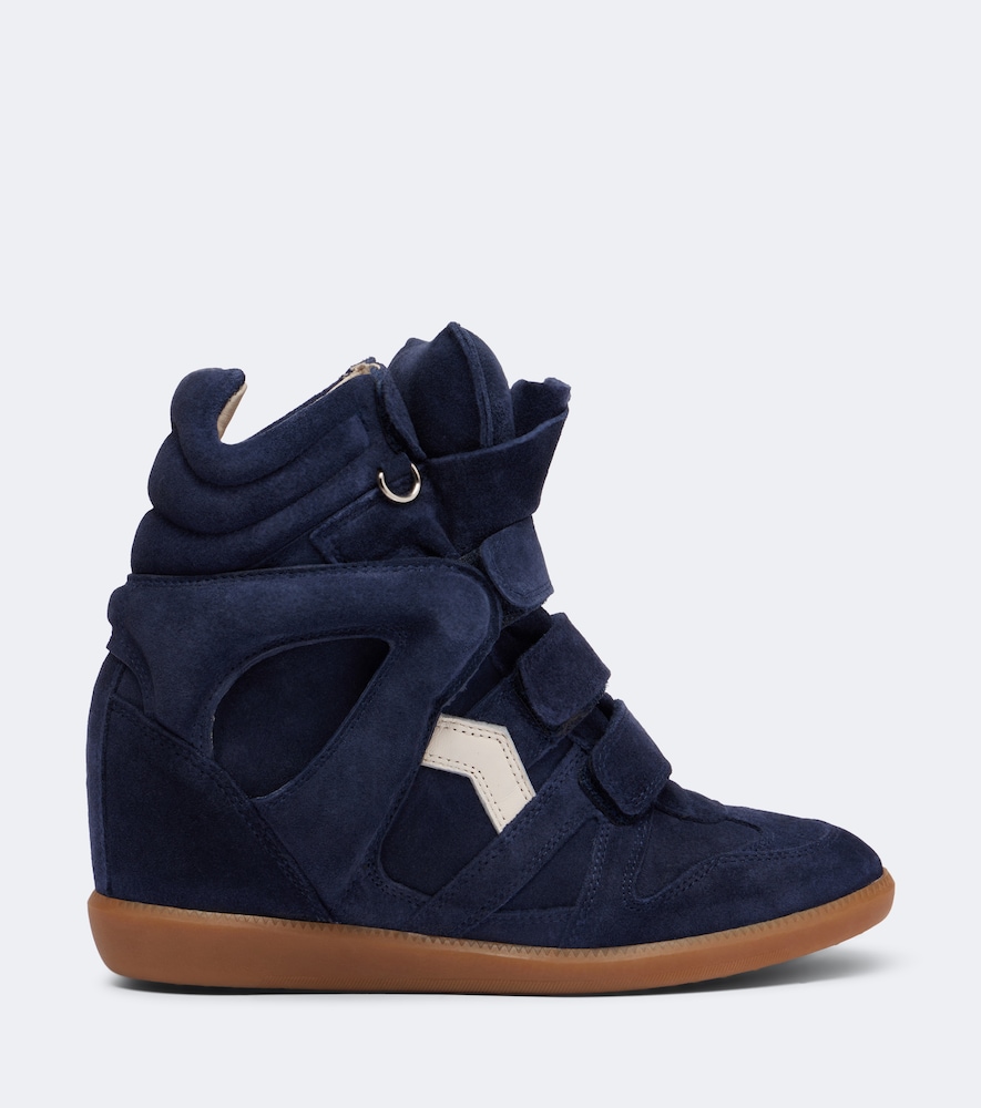 Beckett Leather And Suede Wedge Sneakers