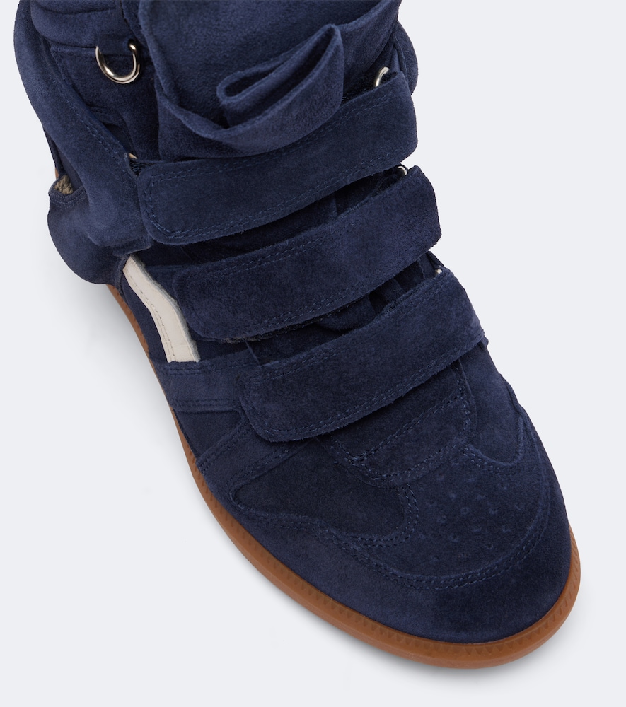 Beckett Leather And Suede Wedge Sneakers