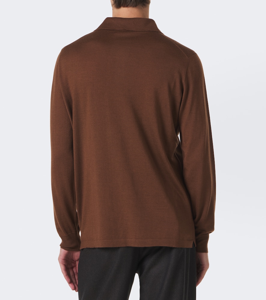 Cashmere And Silk Polo Sweater