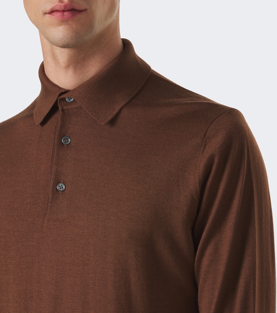 Cashmere And Silk Polo Sweater