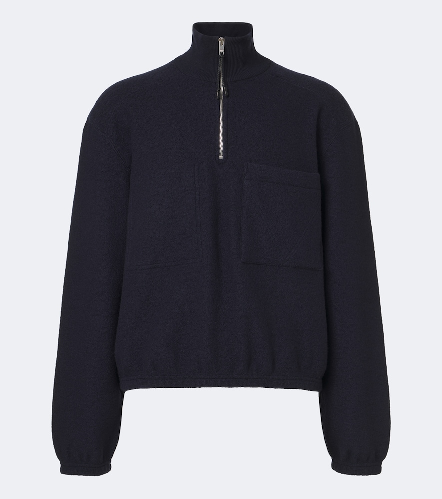 BOTTEGA VENETA Bottega Veneta Wool felt half-zip sweater　ボッテガ・ヴェネタ ウール フェルト ハーフジップ セーター