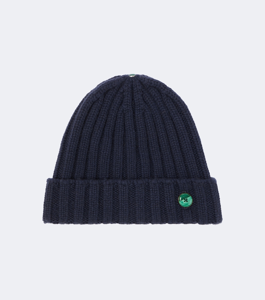 Beanie aus Kaschmir mit Malachit