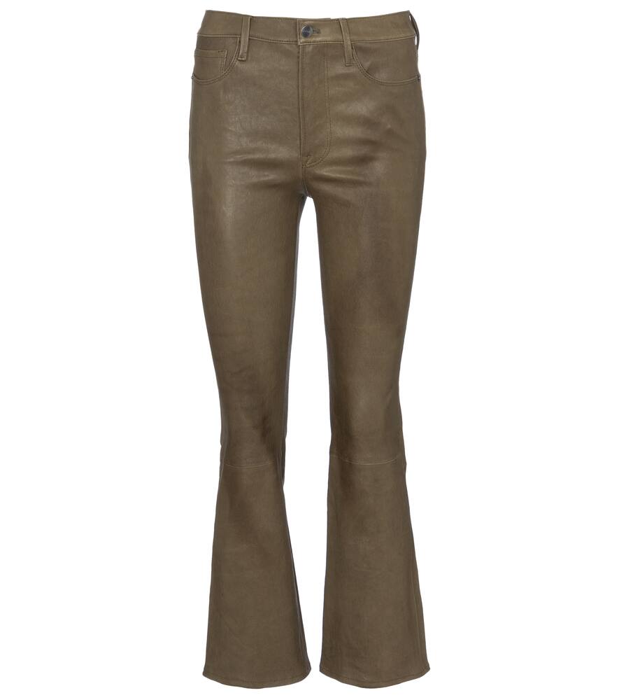 FRAME LE CROP MINI BOOT LEATHER trousers,P00535763