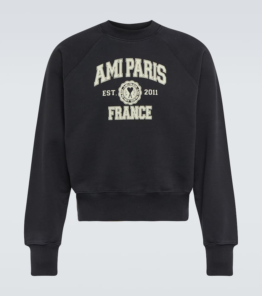 Ami Paris Logo cotton jersey sweatshirt