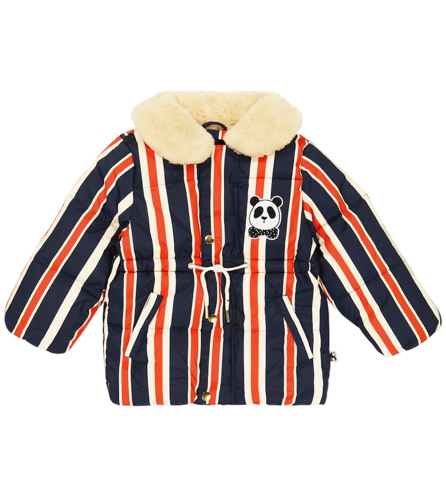 Mini Rodini Striped puffer jacket