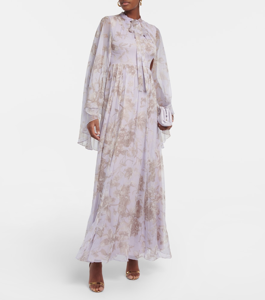 Erdem Erdem Bedruckte Robe Chiara Aus Seide 