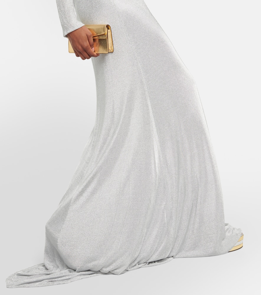 Costarellos Cutout Gown In Silver