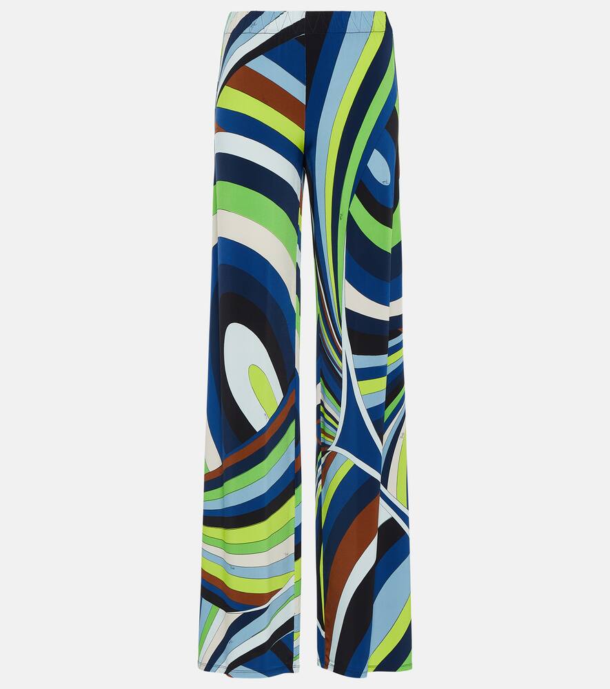 Pucci Iride high-rise jersey straight pants