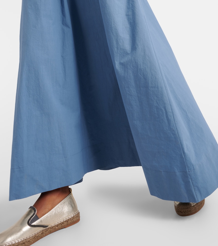  Brunello Cucinelli Brunello Cucinelli Verziertes Maxikleid Aus Baumwollpopeline 