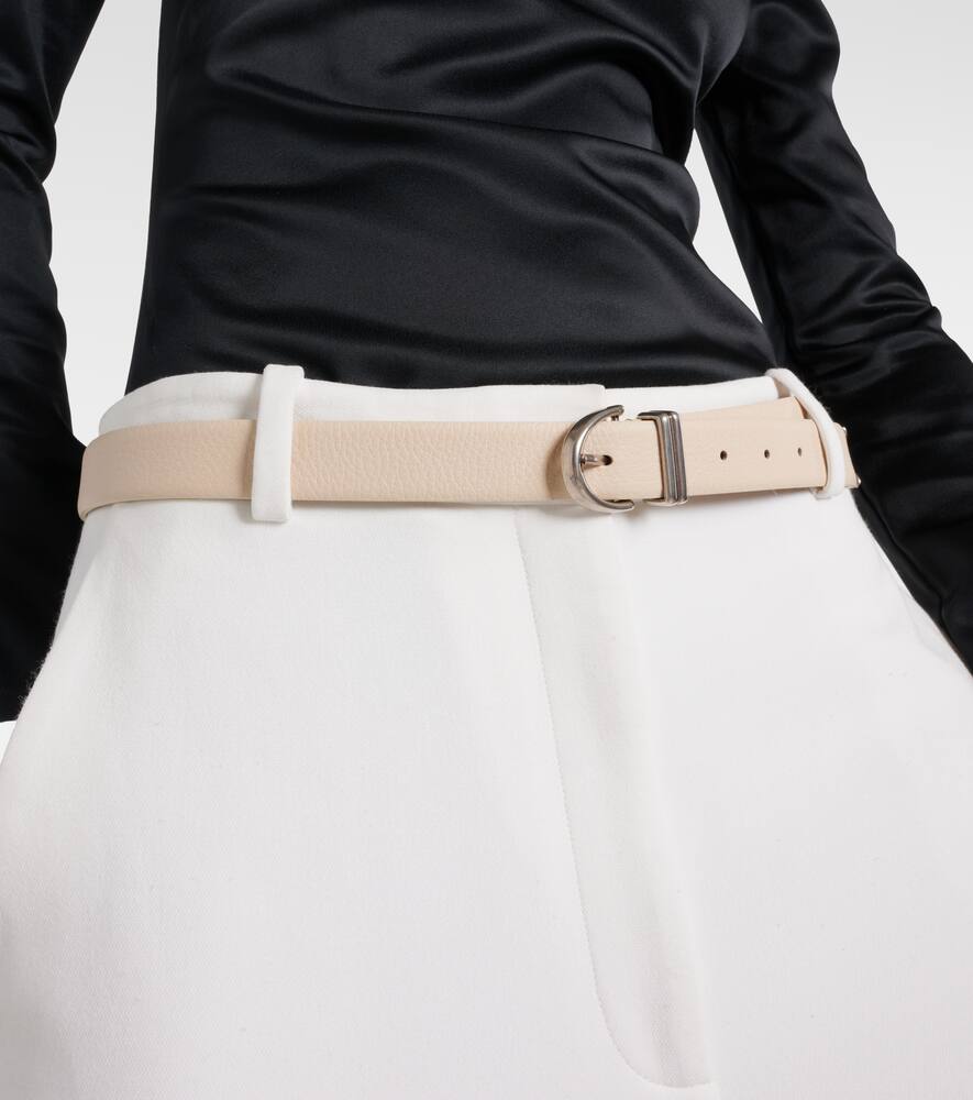 Khaite Bambi Leather Belt In White
