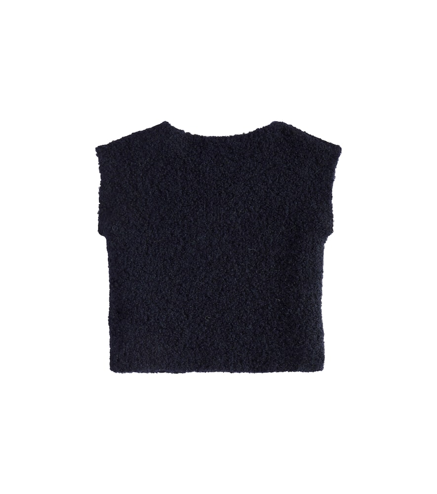 Il Gufo Alpaca-blend Sweater Vest In Blue
