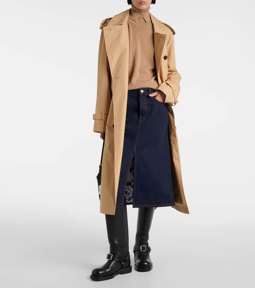 Burberry Turtleneck Wool Top In Beige