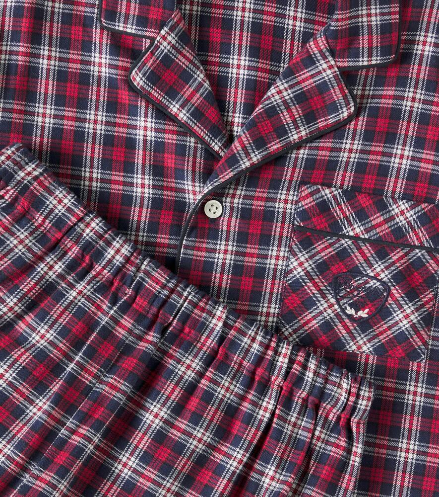 Bonpoint Dormeur Checked Cotton Pajamas In Red