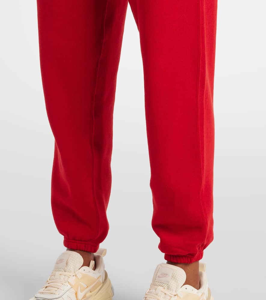 Polo Ralph Lauren Cotton Blend Joggers With Elastic Cuffs In Red