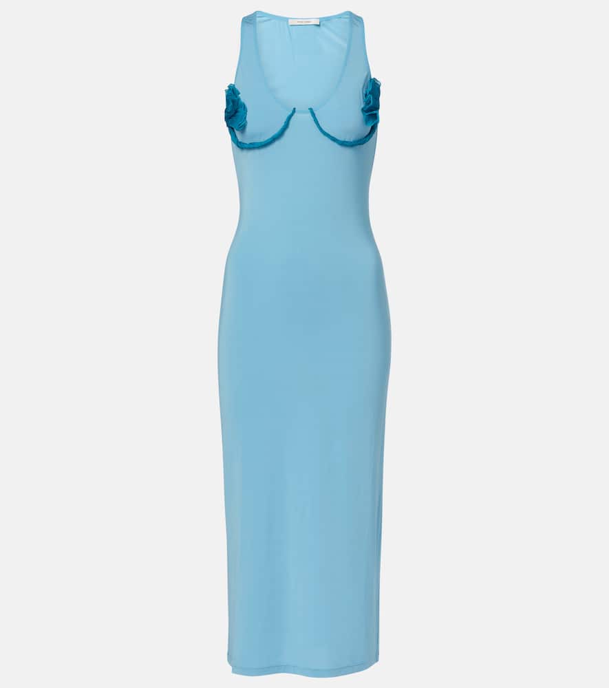 Cosimina floral-appliqué midi dress