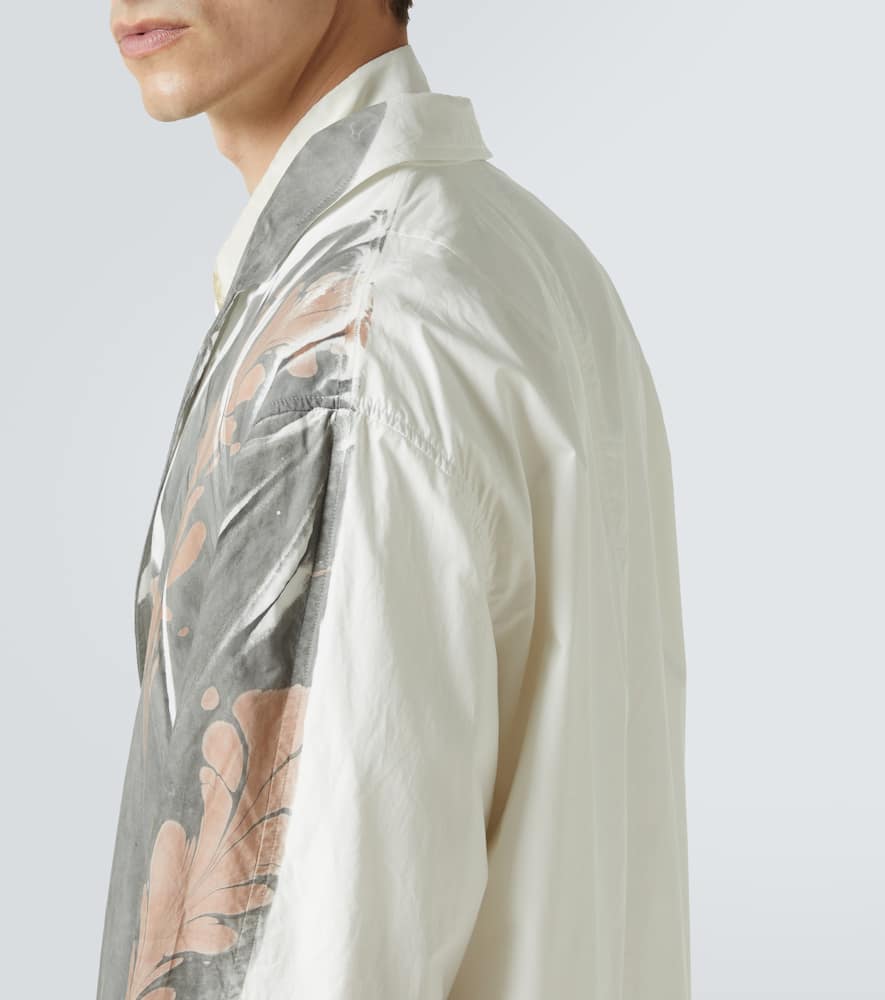 Dries Van Noten Mens Dessin D Reuben Double-breasted Floral-print Cotton Coat
