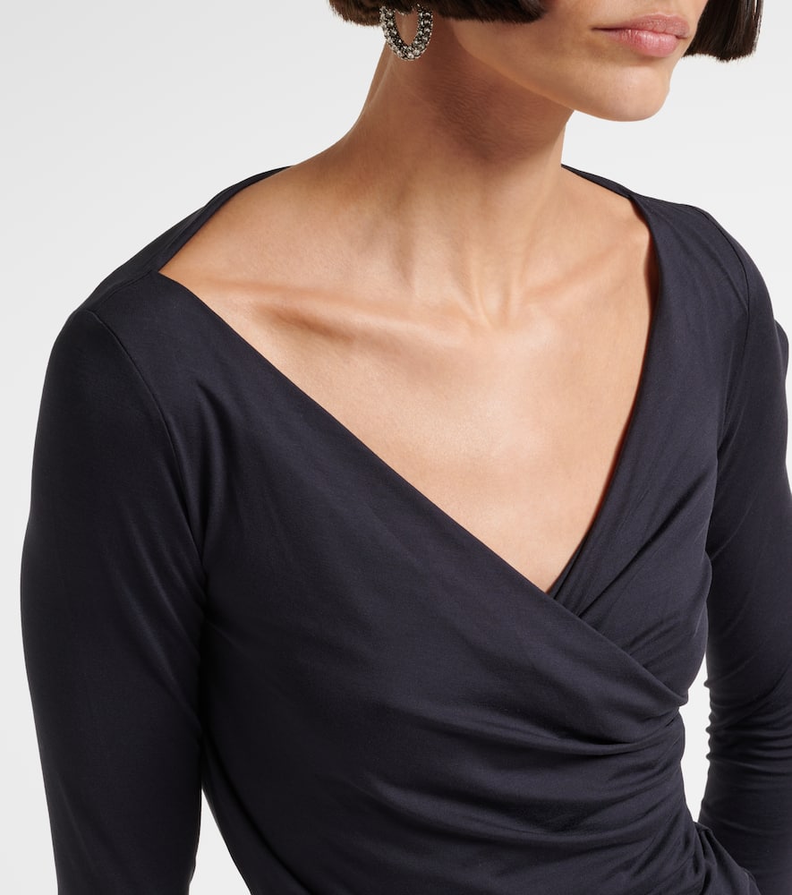Max Mara Woman T-shirt Black Size L Virgin Wool In Blue