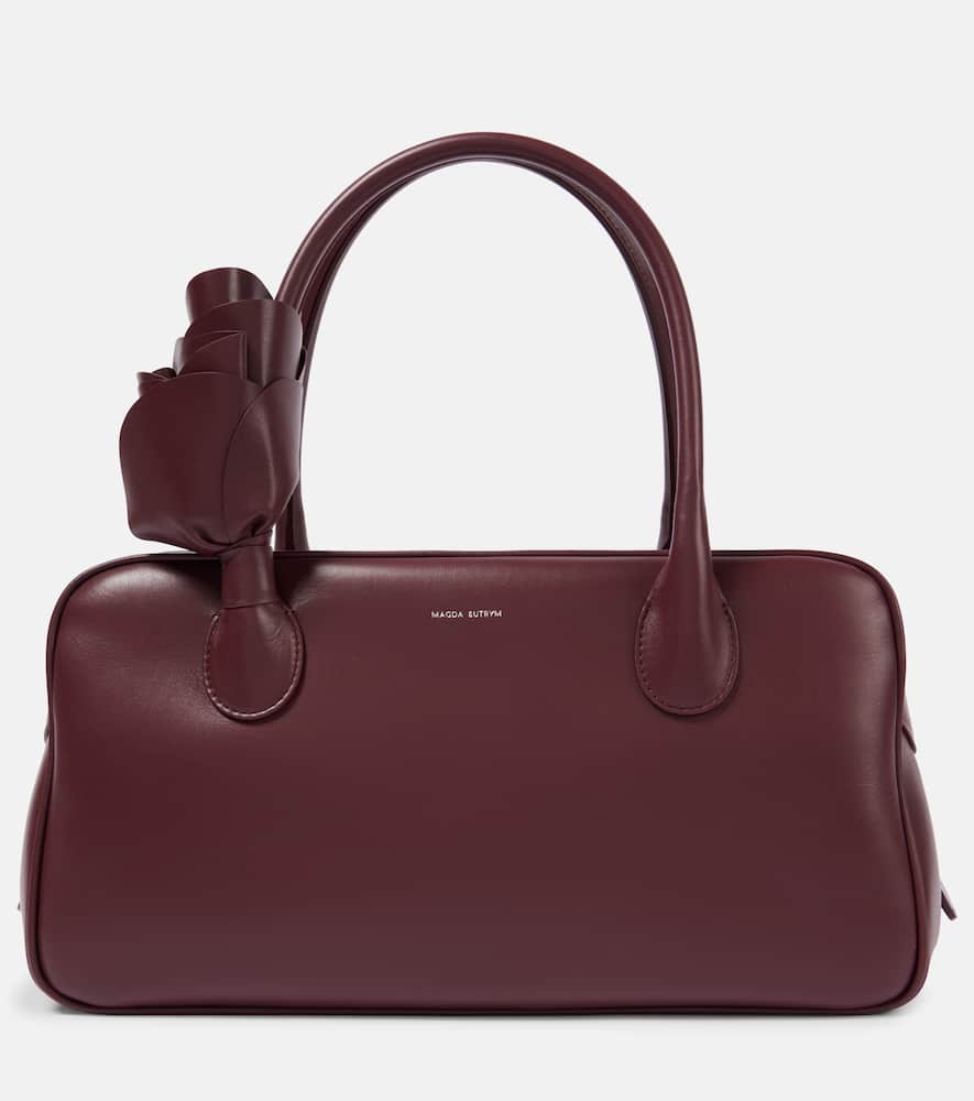Magda Butrym Brigitte Leather Tote Bag In Burgundy