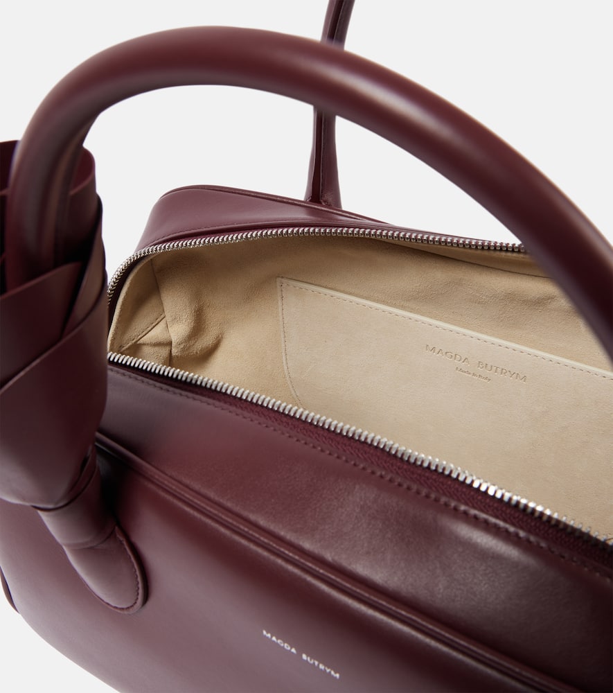 Magda Butrym Brigitte Leather Tote Bag In Burgundy