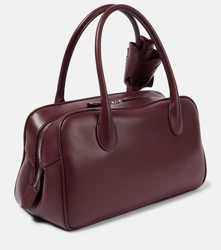 Magda Butrym Brigitte Leather Tote Bag In Burgundy