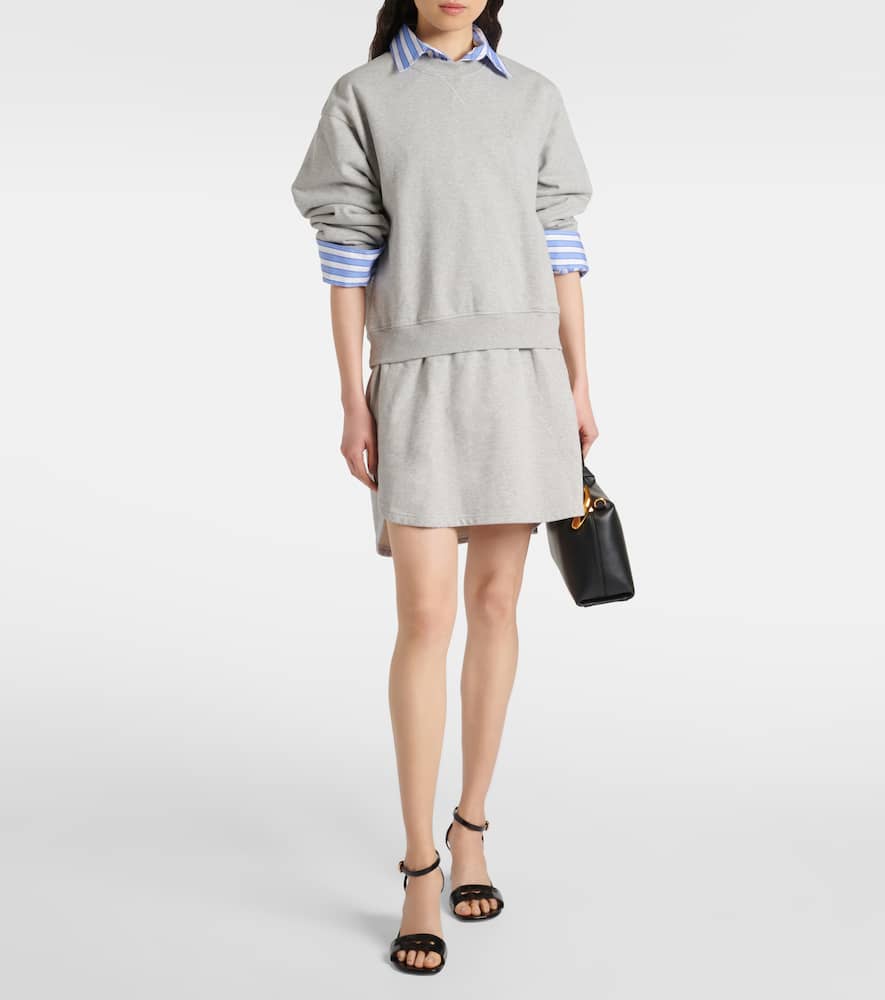 Jw Anderson Woman Mini Dress Light Grey Size L Cotton In Light Grey Melange