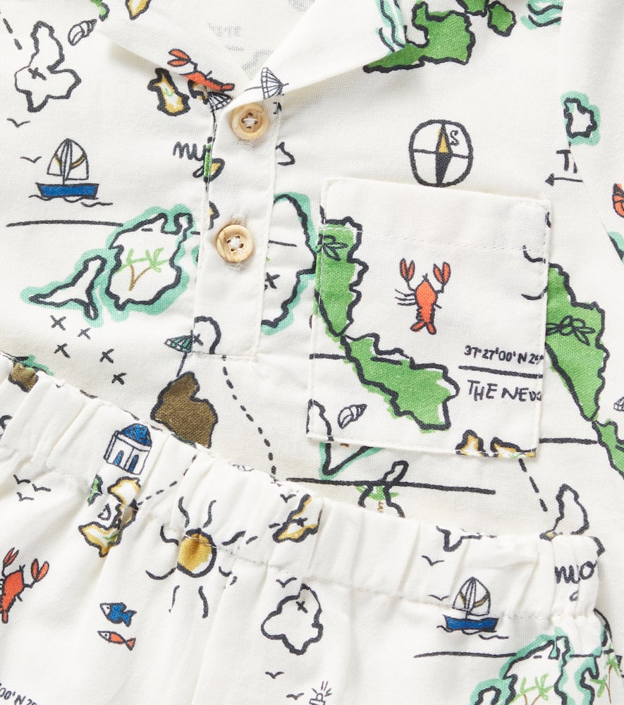 The New Society Baby Set Arkoi Aus Hemd Und Shorts Aus Baumwolle In Multicolor
