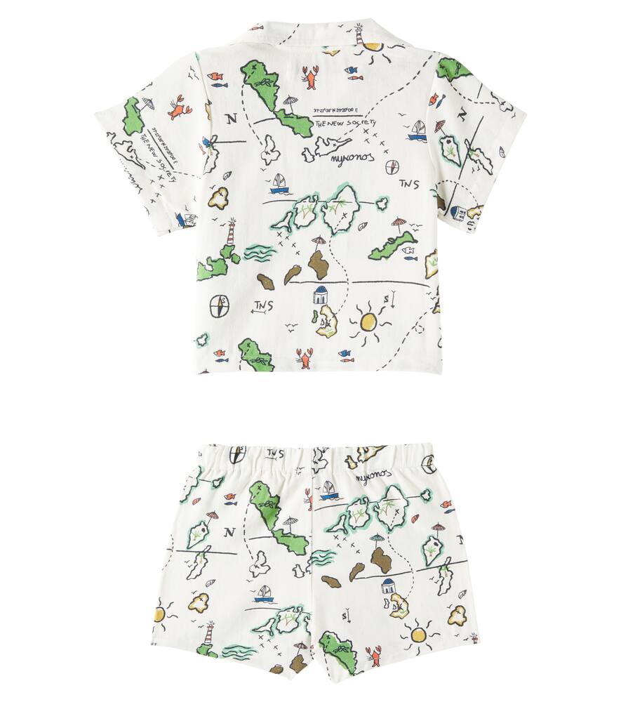 The New Society Baby Set Arkoi Aus Hemd Und Shorts Aus Baumwolle In Multicolor