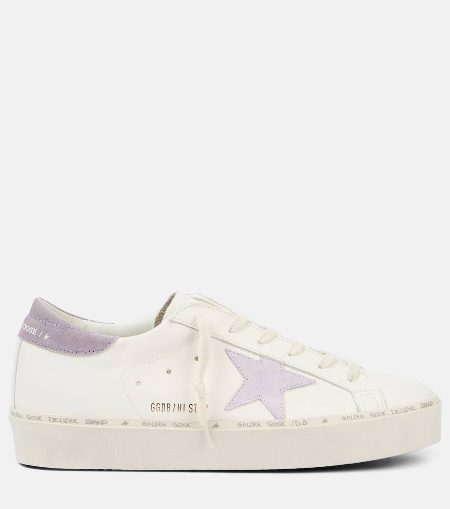 Golden Goose Sneakers Hi Star Classic In Pelle Bianca Donna