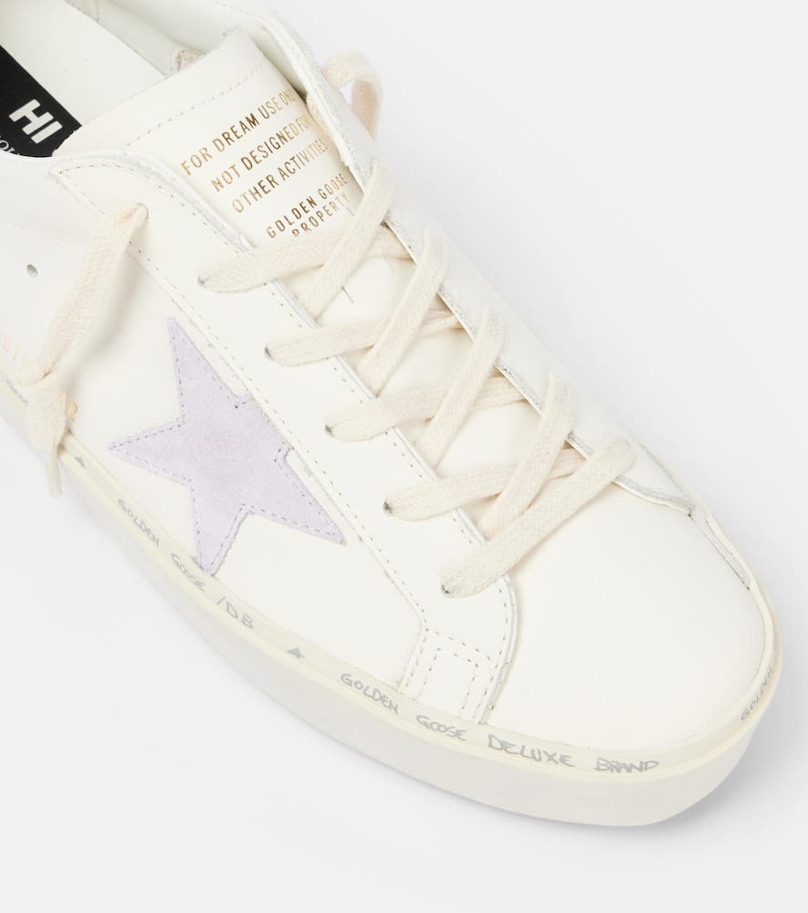 Golden Goose Sneakers Hi Star Classic In Pelle Bianca Donna