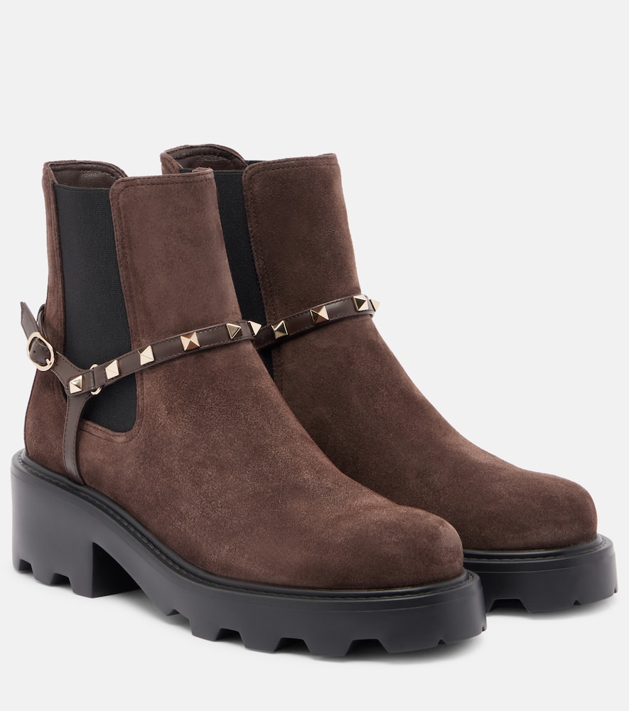 Beatle Rockstud suede Chelsea boots