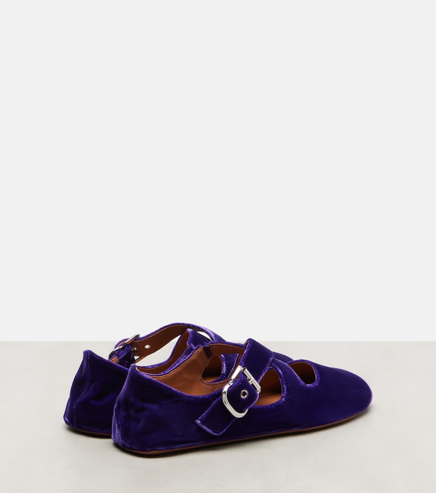  Alaia Alaia Velvet Ballet Flats 