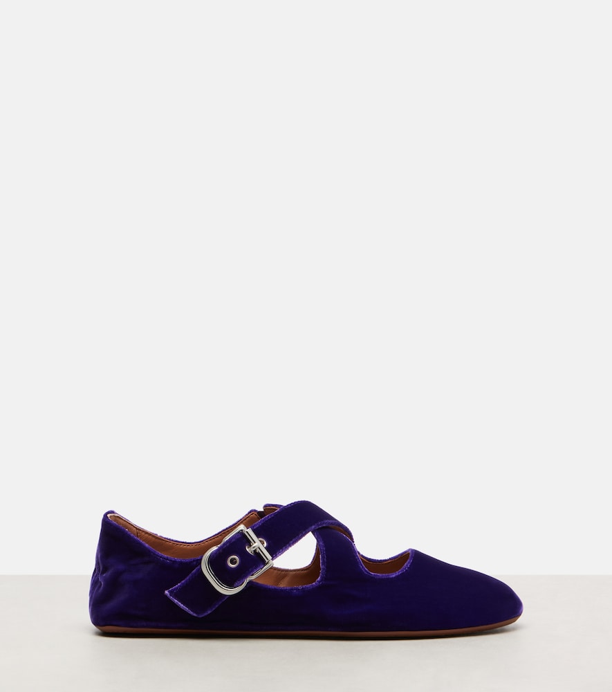  Alaia Alaia Velvet Ballet Flats 